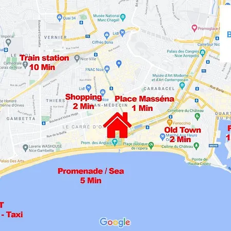 Apartment Gioffredo Massena 4 Pers Ac Wi-fi